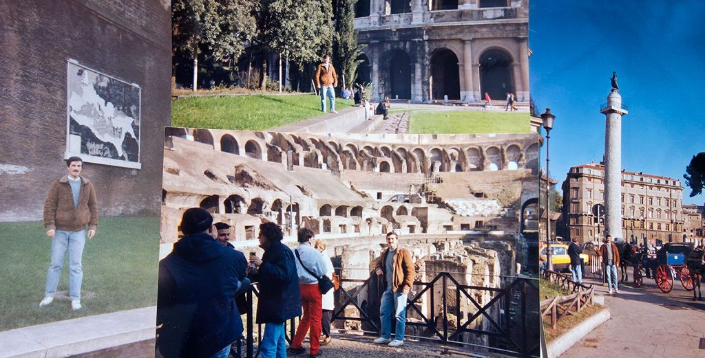 Colosseo e Colonna Traiana a Roma nel 1993, ricordi di una storia di emigrazione tra Italia e Romania