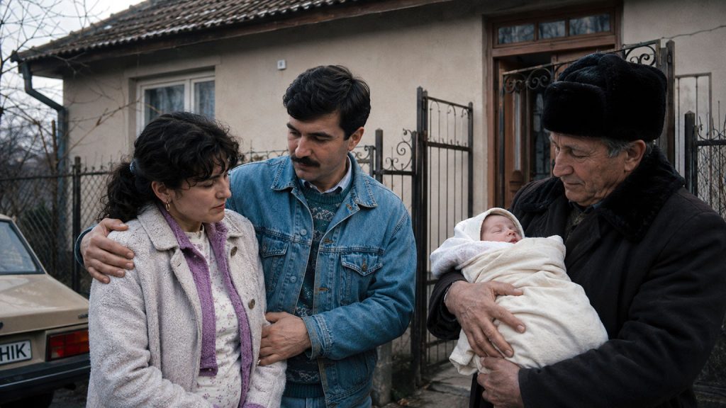 Rientro a casa in Romania dopo l’Italia con mia moglie, mio figlio appena nato e mio suocero nel 1994
