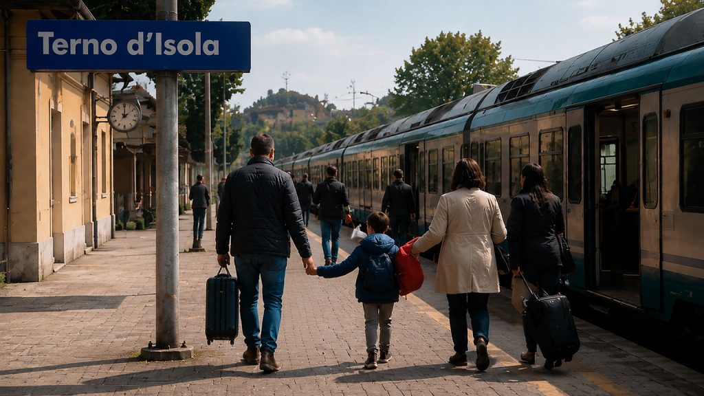 Ricongiungimento familiare in Italia: il nostro arrivo alla stazione di Terno d'Isola dopo sette anni di separazione
